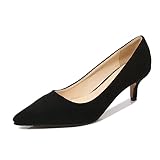 BOTCAM Pumps Damen Schwarz Spitz - High Heels Arbeitsschuhe mit Absatz Elegant Hochzeitsschuhe Damenschuhe Absätzen, Hochzeit, Stilettos, hochhackig, Büroschuh, Partyschuhe Brautschuhe