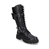 Dockers by Gerli Damen Schnürstiefel, Frauen Stiefeletten,uebergangsschuhe,uebergangsstiefel,schnürboots,schnürung,schwarz,40 EU