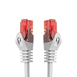 BIGtec 20m LAN Kabel Netzwerkkabel Patchkabel Ethernet 2 x RJ45 Stecker High Speed weiß kompatibel zu Cat.5 Cat.6 Cat.7 Cat.8 Switch Router Modem Patchpanel Access Point Patchfeld