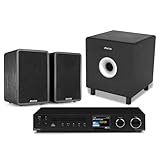 Fenton 2.1 HiFi Anlage – Mini Stereoanlage mit CD Player & DAB Plus Radio – Bluetooth Musikanlage mit Subwoofer – 200W 2.1 Soundsystem, Kompaktanlage mit Lautsprechern – Stereoanlage mit CD