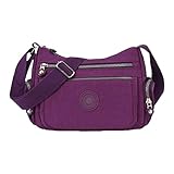 FGUUTYM Arbeitsweste Damen Mit Taschen Umhängetasche, lässige Nylon-Geldbörse, Handtasche Schultergurt Für Taschen Kette (Purple, One Size)