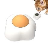 Jildouf Katzengrasball Spielzeug, Katzengrasrolle für die Wand in Form eines gebratenen Ei zum Lecken von Katzen, essbare Bälle für Snacks für Katzen mit Kugelmutter aus gesundem Katzengras