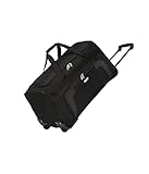 Travelite, paklite 2-Rad Trolley Reisetasche, Gepäck Serie ORLANDO: Klassische Weichgepäck Reisetasche mit Rollen im zeitlosen Design, 73 Liter, 2,7 kg, Schwarz