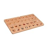 Amagogo Mancala-Brettspiel, antikes Strategiespiel, Reisen, Kinder und Erwachsene, Partygeschenke für 2 Spieler ab 8 Jahren, 65 farbige