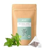 Grüne Minze Tee im Pyramidenteebeutel | 25 Stück | Spearmint | Krauseminze | Androgenspiegel, PCOS, Hirsutismus, hormonelle Akne | koffeinfrei | 50 g