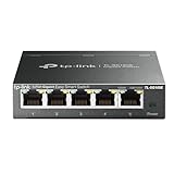 TP-Link TL-SG105E 5-Ports Gigabit Easy Smart Managed Netzwerk Switch(Plug-and-Play,Metallgehäuse, QoS, IGMP-Snooping,LAN Verteiler, zentrales Management, energieeffizient)schwarz metallic