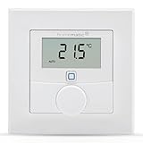 Homematic IP Smart Home Wandthermostat mit Luftfeuchtigkeitssensor, digitales Thermostat Heizkörper/Fußbodenheizung mit App, Alexa, Google Assistant, Temperaturmessung, Energie sparen, 156669A0, Weiß