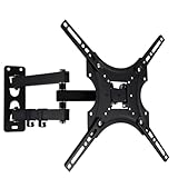 TV Wandhalterung 32–55 Zoll, schwenkbar & neigbar, ausziehbar 8–46 cm, 180° drehbar, +5°/-15° neigbar, robuste Stahlkonstruktion, platzsparende Fernseher Halter