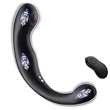 Roluck Prostata Vibration Männer mit Doppeldildos Anal Vibrator Gebogener Anal Dildo Butt Plug G Punkt Vibrator, Prostata Stimulation Vagina Klitoris Anal Massag, Sex Spielzeug für Frauen Lesben,Paar