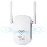 WLAN Verstärker WLAN Repeater 1200 Mbit/s WiFi Verstärker Dualband 5GHz & 2.4GHz WiFi Repeater mit LAN/WAN Port, 4 Modus, Kompatibel Allen WLAN Geräten, E-WF66