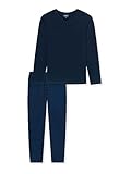Uncover by Schiesser Herren Schlafanzug lang, Nachtblau, 54