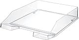 HAN Briefablage Klassik TRANSPARENT, 6 STÜCK Dokumentenablage, Briefkorb, Briefhalter, Papierablage, bis Format A4/C4, 1026-X-23, transparent-glasklar