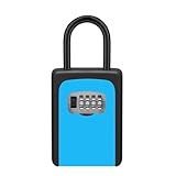 Schlüssel Schließfach Passwort Vorhängeschloss Schlüssel Aufbewahrungsbox Smart Outdoor Schlüssel Safe Lock Box Schlüssel Code Box Schlüssel Lagerung Lock Box Wand montiert Passwort Schloss(Blue)