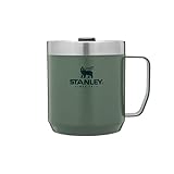 STANLEY 1913 Classic Legendary Camp Mug Thermobecher 0.35L - Hält 1.5 Stunden Heiß - 3 Stunden Kalt - BPA-Frei - Spülmaschinenfest - Edelstahl Kaffeebecher To Go - Green