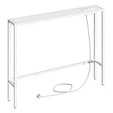MAHANCRIS Konsolentisch mit Ladestation, 100 cm Eingangstisch, Schmaler Beistelltisch, Flurtisch mit Steckdosen und USB-Anschlüssen, Metallgestell, für Wohnzimmer, Schlafzimmer, Weiß ACTWT968UE01