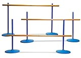 BS Toys Hindernisparcours Kinder – Verstellbare Hürden für Springen & Parkour – Sport & Bewegung ab 4 Jahren – Indoor & Outdoor Spiel – Trainingsset für Kinder – Blau (102x2x56 cm)