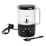 Basilico® Elektrischer 4-in-1 Milchaufschäumer 500W heiß & kalt – mit 4 Funktionen, perfekt für Latte, Cappuccino, Macchiato, Heiße Schokolade & Eiskaffee – mit Überhitzungsschutz & leicht zu reinigen