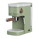 NUCLEOX Espressomaschine, Espresso Siebträgermaschine mit Milchaufschäumer, Klein Kaffeemaschine Espresso für Cappuccino Latte & Macchiato, Cappuccino