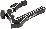 Fender Kapodaster, Robuster und langlebiger Gitarren Kapo für präzises Greifen, Perfekt für E-Gitarren und Akustikgitarren, Hochwertige Verarbeitung für klare Töne, Schwarz