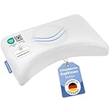 Orthopädisches Seitenschläferkissen von Schlafexperten entwickelt, Höhenverstellbares Memory Foam Kissen für Seitenschläfer, Rückenschläfer, Ergonomisches Kopfkissen NUVIA, Ideales Nackenstützkissen