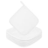 URAQT 6 Stück Abschminktuch aus Mikrofaser, 20 x 20 cm Wiederverwendbar Mikrofaser Gesichtsreinigungstuch, Make-up-Entferner-Tücher, Wiederverwendbar, Für Daily Travel Cosmetic(Weiß)