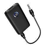 Ankilo Bluetooth Adapter Audio, 2 in 1 Bluetooth Sender Empfänger, 5.3 Transmitter Receiver Klinke 3,5mm AUX für Kopfhörer, Lautsprecher, Auto, TV,Typ-C Aufladung