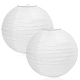 2 STK 30cm Lampenschirm Papier Lampenschirm Rund Weiß...