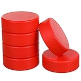 Garneck 6 Stück Puck Kind Eishockey Ball Schaumhockey Ausbildung drinnen Hockeybälle Hockeytraining rot