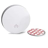 SEBSON Rauchmelder 10 Jahres Batterie, Magnethalterung, VDs 3131 geprüft, DIN EN 14604, Q-Zertifiziert, Feuermelder GS546 flach Ø114 x 24mm
