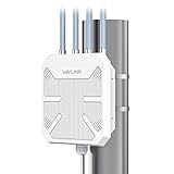 WAVLINK AX1800 Outdoor Access Point WiFi 6, wetterfester Outdoor WLAN Repeater(Dualband 1775 Mbit/s, 802.3af/at PoE) unterstützt 100M POE, Gigabit Port, WPA2/WPA3-Mix-Verschlüsselung für Outdoor WLAN