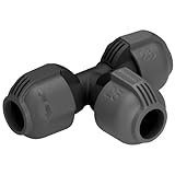 Gardena Sprinklersystem T-Stück: Rohrverbinder für Rohrabzweigung des Verlegerohrs, 25 mm, Quick&Easy Verbindungstechnik, kompatibel mit Gardena Verlegerohre 25 mm, werkzeuglose Montage (2771-20)