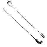 Cabilock 2st Cocktaillöffel Whisky-löffel Mischstab Cocktail-kaffee-rührer Cocktail-rührstäbchen Eismaschine Kaffeelöffel Umrühren Cocktail-sticks Rührlöffel Für Bars Rostfreier Stahl