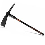 Hecht Spitzhacke groß - Gartenhacke mit Stiel 91cm Länge - Kreuzhacke (Spitze und flache Schneide) mit rutschfestem Griff und Glasfaserkernstiel - Werkzeug Hacke Garten für ideale Bodenbearbeitung