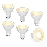 Dehobo GU10 LED Warmweiss Glühbirne, LED Lampen Licht Spot Warmweiss Lampe 6W 2800K 480 Lumen Ersetzt 60W Halogen Leuchtmittel, 120° Abstrahlwinkel Spotlight, Nicht Dimmbar Led, 6 Stück