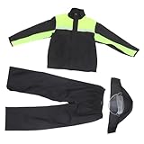 LOLIPPYY Outdoor Regenanzug Herren Winddicht Schützende Regenjacke und Regenhose mit Reflektierenden Streifen für Motorradfahren und Regnerische Tage