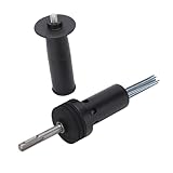 Sxhlseller Elektrischer Hammer-Nadelentroster-Adapter, Runder Schaft, 2 Gruben, 2 Schlitz-Nadelentroster-Aufsatz Zum Entfernen von Rost und Meißeln