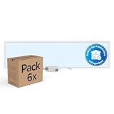 LED Panel 120x30-6x Kaltweiß 6500K 4000lm - LED Flächenleuchte Tageslicht Deckenleuchte für Rasterdecke Einbauleuchten Decken Panel (6500K)