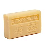 Savon de Marseille - Französische Seife aus Bio-Sheabutter - Citronella-Duft - Für alle Hauttypen geeignet - 125 Gramm Riegel