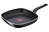 Tefal Easy Cook & Clean Grillpfanne 26x26 cm, Antihaftbeschichtung, nicht induktionsgeeignet, langlebige Steak Pfanne, Thermo-Signal bei idealer Brattemperatur, Made in France, B5554032