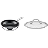 Silit Talis Bratpfanne 20cm Induktion, Edelstahl beschichtet, Keramikbeschichtung, backofenfest & Passion Topfdeckel 20 cm, Pfannendeckel, Glasdeckel mit Metallgriff