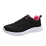 ADXFWORU Weiße Sportschuhe Damen Schwarz Gym Fitnessschuhe Laufschuhe Orthopädische Schuhe Damen Turnschuhe Jogging Spaziergang