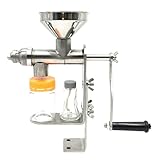 Manueller Ölpresser aus Edelstahl | Kaltpress-Ölpresse für Sonnenblumenkerne, Walnüsse, Oliven & Kokosnuss | Kompakte DIY-Ölpresse für Haushalt & Camping, Langlebig