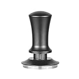 XZincer Edelstahl-Kaffeepulverhammer- mit konstantem Druck und abgestuftem Pulverhammer Kuvertiermaschine Flüssigkeit (Black, A)