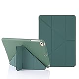 Origami Hülle für iPad Mini 5. 4. 3. 2. Generation, Schützhülle iPad Mini 7,9 Zoll, Auto Schlafen/Wachen, 5-in-1 mehrere Betrachtungswinkel, Glatt Silikonhülle und weiche TPU Rückseite, Kieferngrün