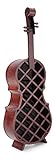 Stagecaptain Stradivino Weinregal für 21 Flaschen - Weinständer aus Holz in Vintage-Optik - Handgemachtes Cello Flaschenregal - Flaschenständer in Höhe 135 cm - Retro Weinflaschenhalter