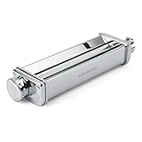 Kenwood XL Walze KAX99.A0ME, Zubehör Küchenmaschinen, für extra breita Lasagne-Platten mit bis zu 22 cm, verchromtes Edelstahl-Gehäuse, Walzenrollen aus robustem Aluminium, Multicolor