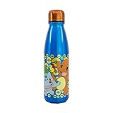 My sweety pop Trinkflasche Edelstahl – Kinder – Erwachsene – Teenager – Mahlzeit – 26,5 cm – 600 ml – Hydration – Geschenkidee – Flasche (Pokemon – Blau/Orange)