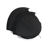 PIKIS Neue Verdicken Reifenwärmer Befestigen Heizung Windstop Motorrad Reifen Abdeckung Windschutz Halten Sie Warme Vorder- und Rückseite 17 Zoll Motor (Color : All Black)