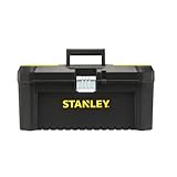 STANLEY Werkzeugkoffer Werkzeugbox - Werkzeugkasten (16', 41x21x20cm, Werkzeugkoffer mit Metallschließen, stabiler Organizer aus Kunststoff für Werkzeuge mit entnehmbarer Trage) STST1-75518