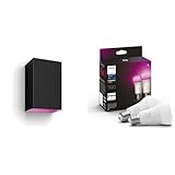 Philips Hue White & Color Ambiance Resonate Outdoor Wandleuchte (1.180 lm) & White & Color Ambiance E27 LED Lampen 2-er Pack (1100)